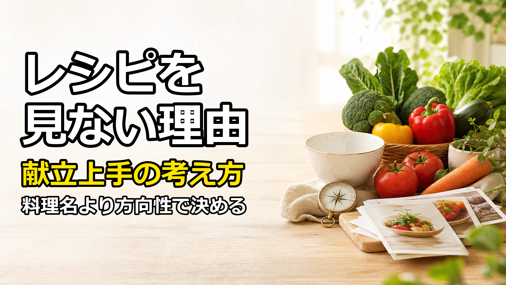 献立上手な人ほどレシピを見ない理由｜毎日のごはん作りがラクになる考え方